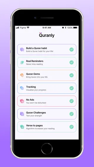 Quranly screenshot 1 of 3, from its App Store listing